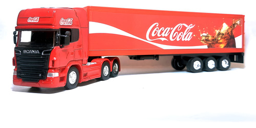 15391379860-d-856306-mlb94221139369-102025-o.jpg Carretinha Scania Baú Coca Cola - Imagem 1