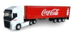 Miniatura Scania Carreta Baú Coca Cola Coleção 1/64 Welly