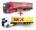Kit 2 Miniaturas Carreta Baú  Volvo Fh 1/64 - Imagem 13