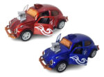 Kit 2 Miniaturas Volkswagen Fusca 1/32 Metal Fricção
